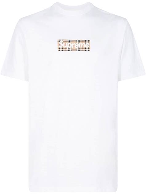 supreme burberry trucker|supreme Burberry box t shirt.